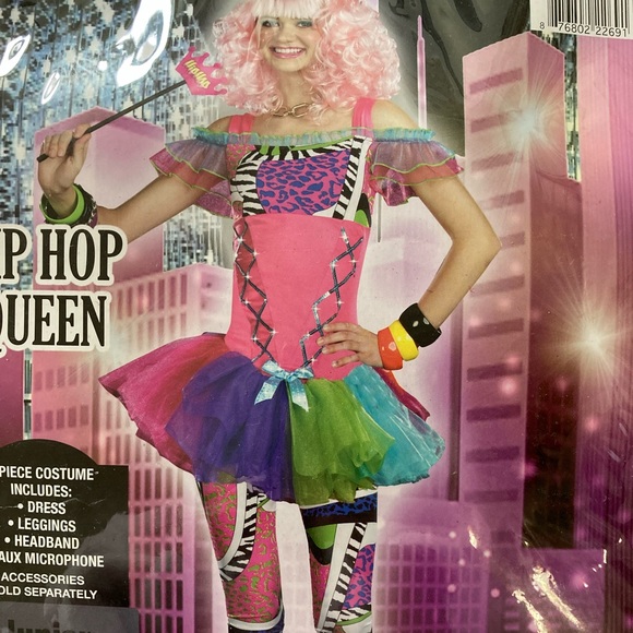 Dreamgirl Neon Pink Punk Rock Hip Hop Princess - Picture 2 of 4